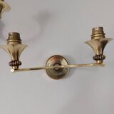 Suite of 3 Art Deco wall lights attributed to Gilbert Poillerat