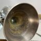 Pair of high vintage metal and brass candlesticks