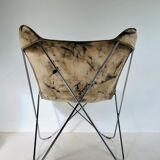 Armchair "Papillon" in chromed steel by Gavina Spa, Italy 70s