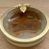 Ashtray or empty pocket in marble and brass