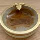 Ashtray or empty pocket in marble and brass