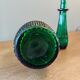 Large vintage Empoli carafe from Italy in green glass.