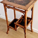 Bamboo side table late 19th century Perret and Vibert style