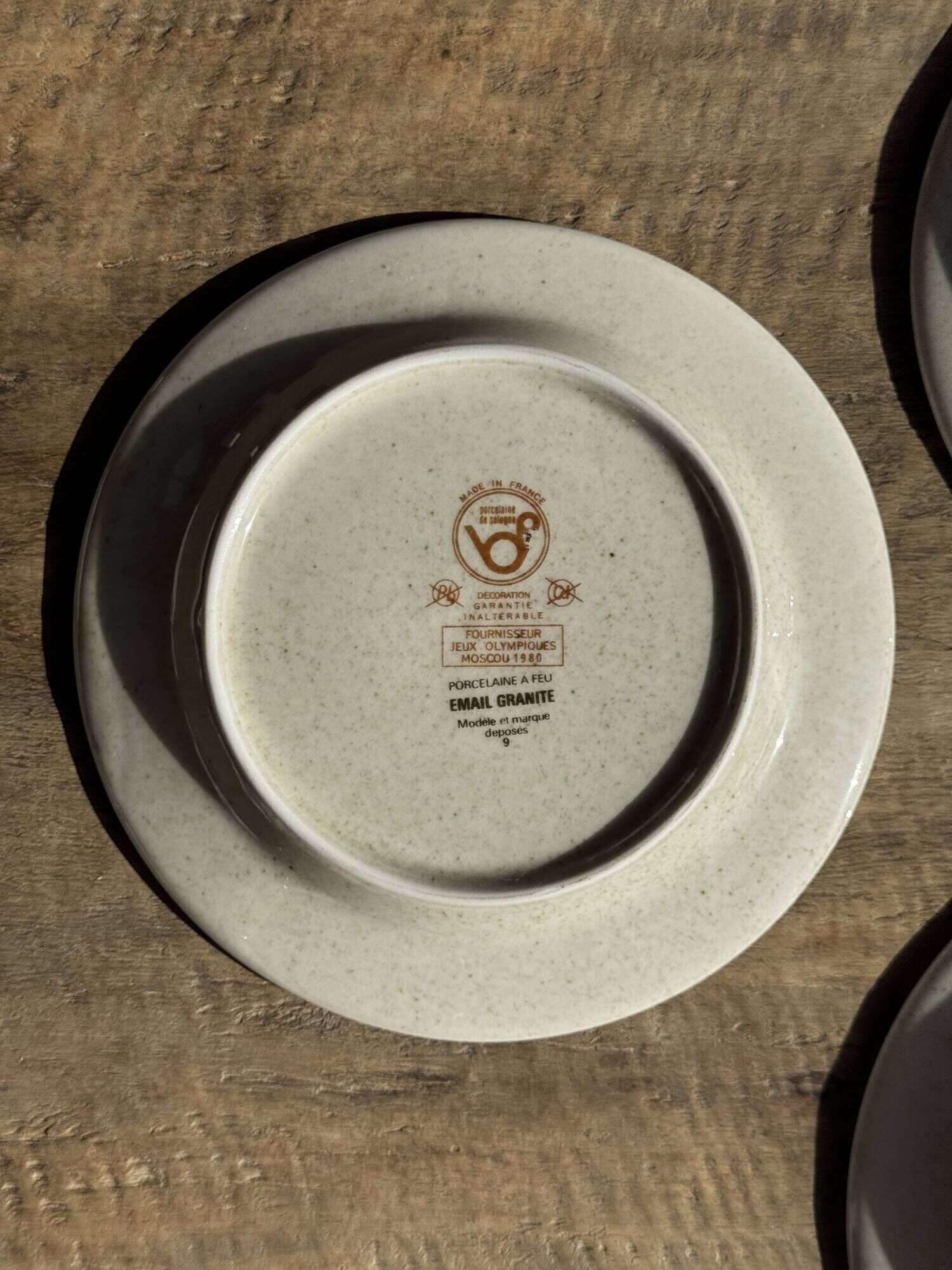 Set of 9 small dessert plates in porcelain from Sologne JO Moscow 198