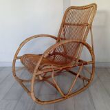 Rattan rocking chair from the 60s