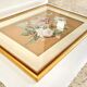 Vintage painting bouquet of peonies with butterflies 1890