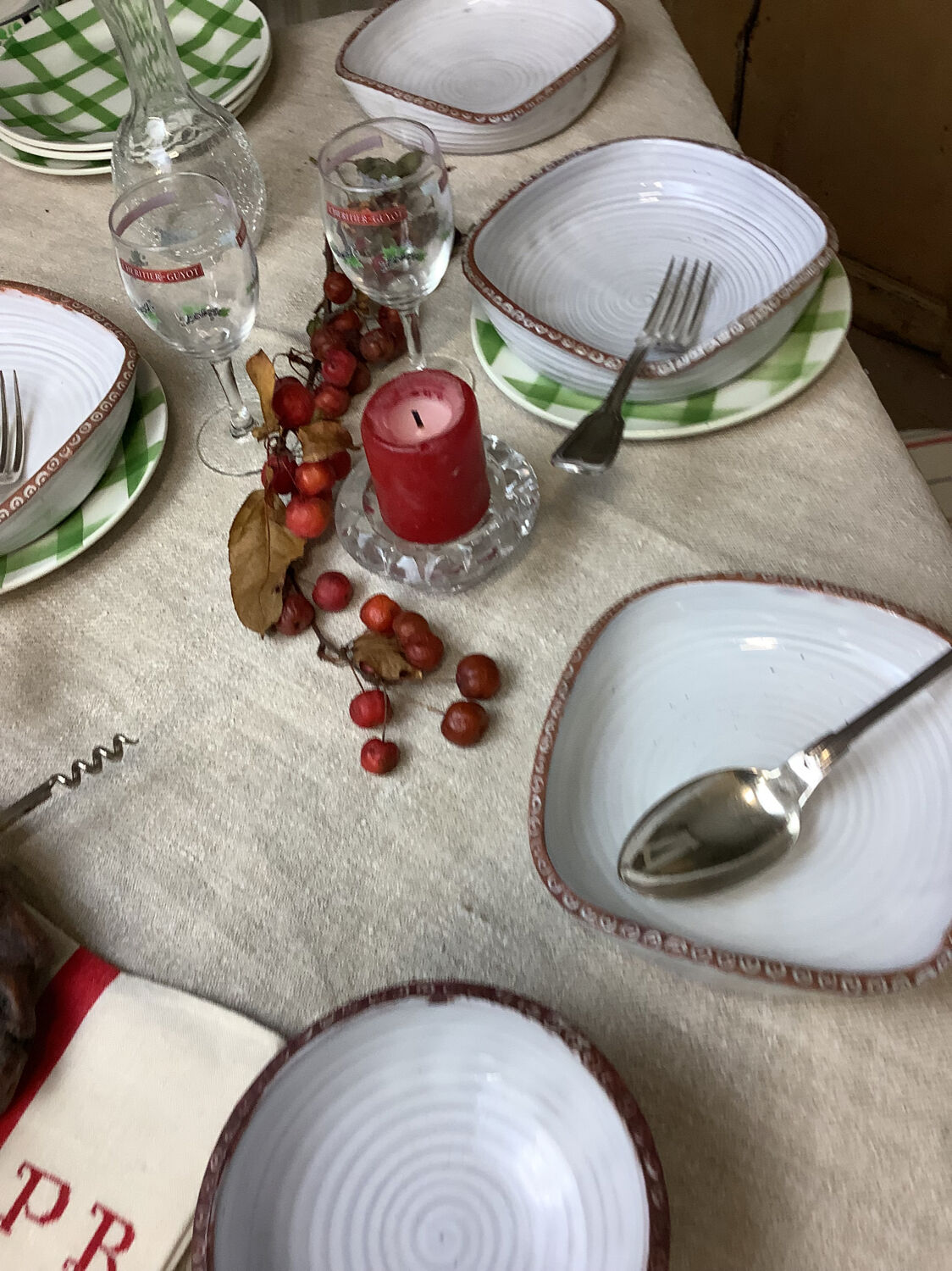 Set of vintage cups made in France Vallauris