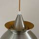 Vintage Danish chrome/ochre pendant - Doo Wop style lamp