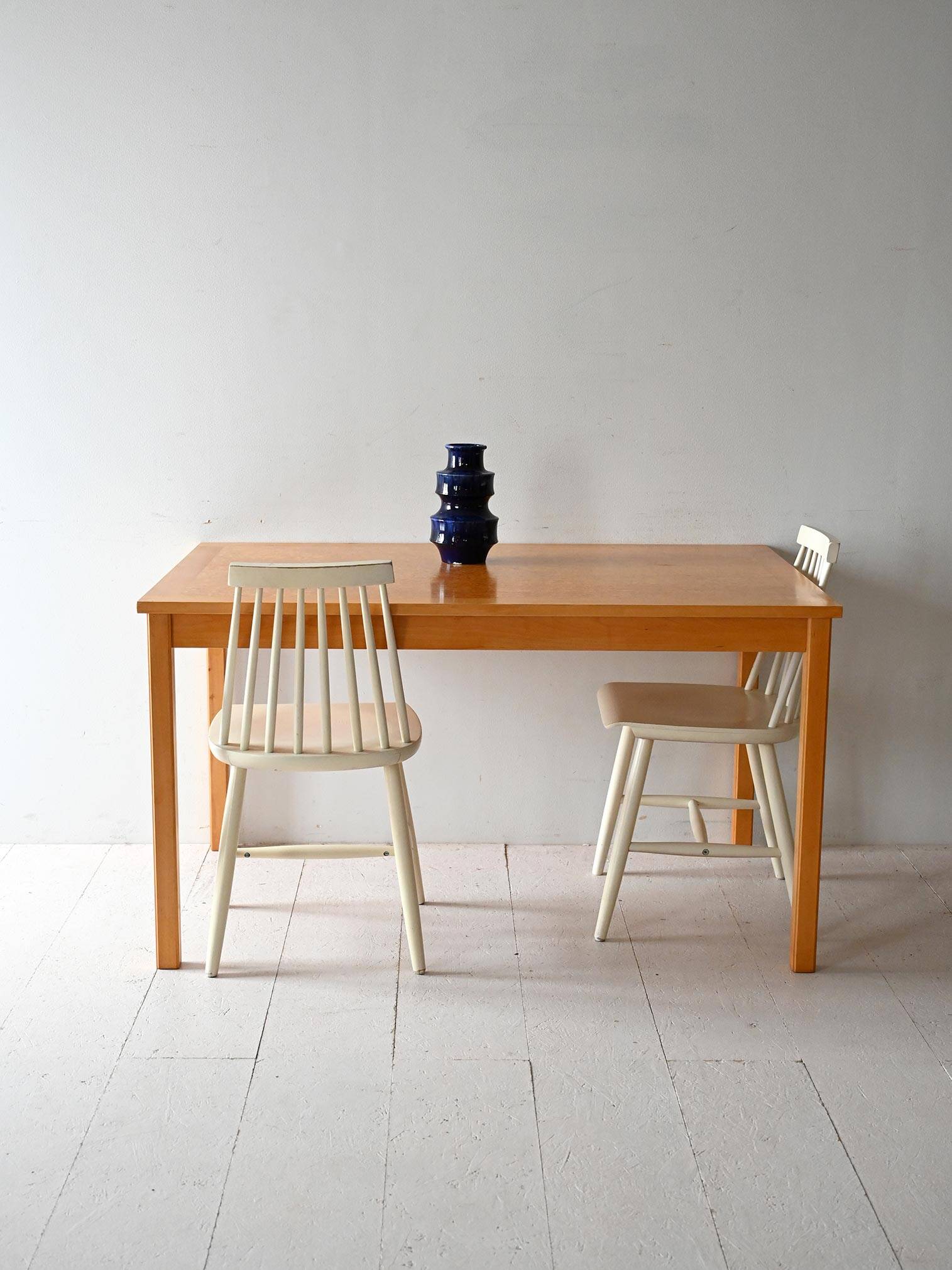 Vintage Scandinavian birch table by Skaraborgs
