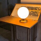 Vintage opaline globe table lamp