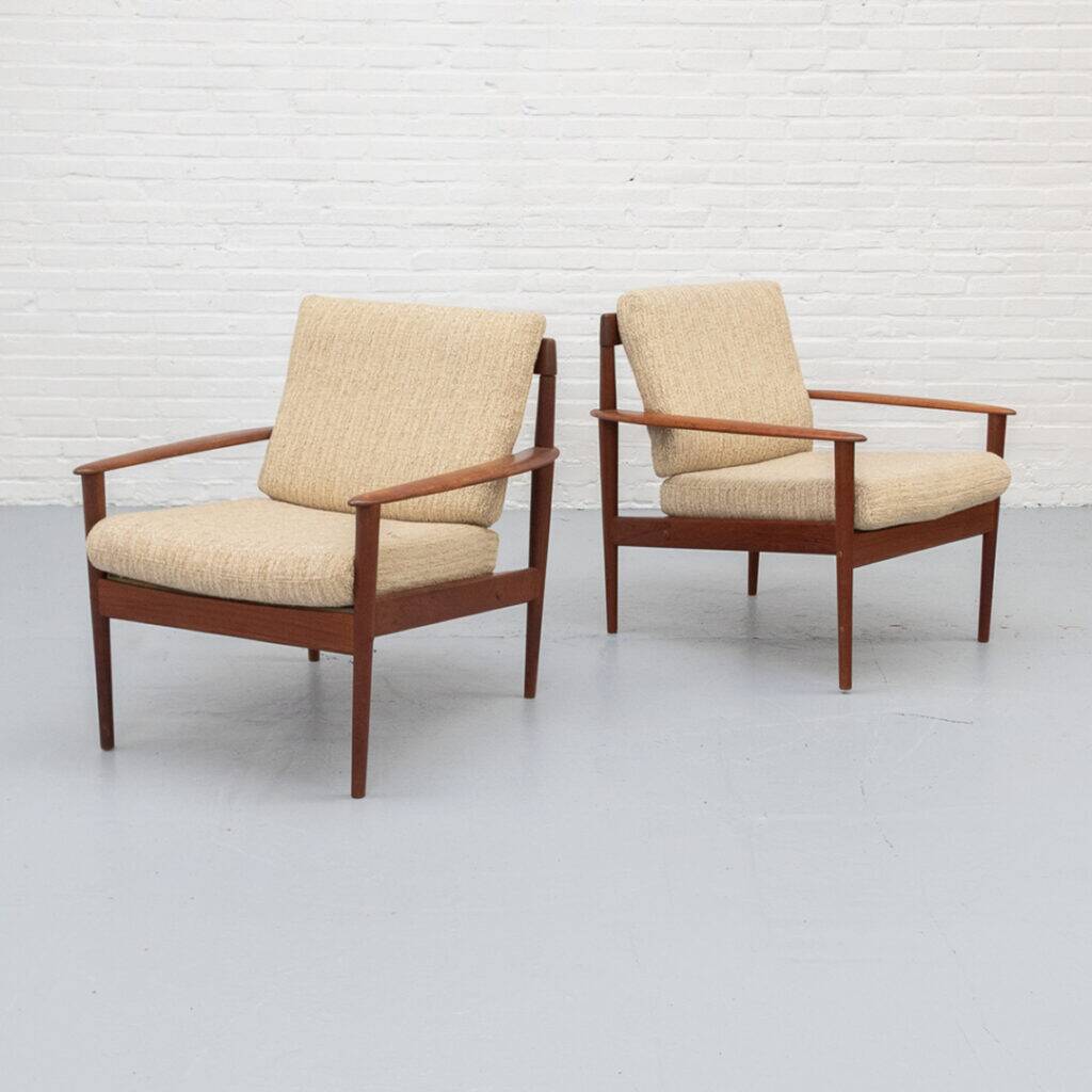 Danish Model PJ56 armchair by Grete Jalk for Poul Jeppesen 1960s