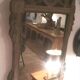 Louis XVI period mirror in patinated wood - 84x51cm