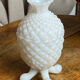 Pineapple bonbonnière in white opaline