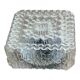 Small square wall light or ceiling light in transparent glass, 18 cm.