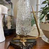 Marble table lamp and chiseled glass