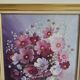 Oil on Canvas Still Life Flowers Cosmos Signed Jacqueline Besson