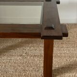 Square teak table