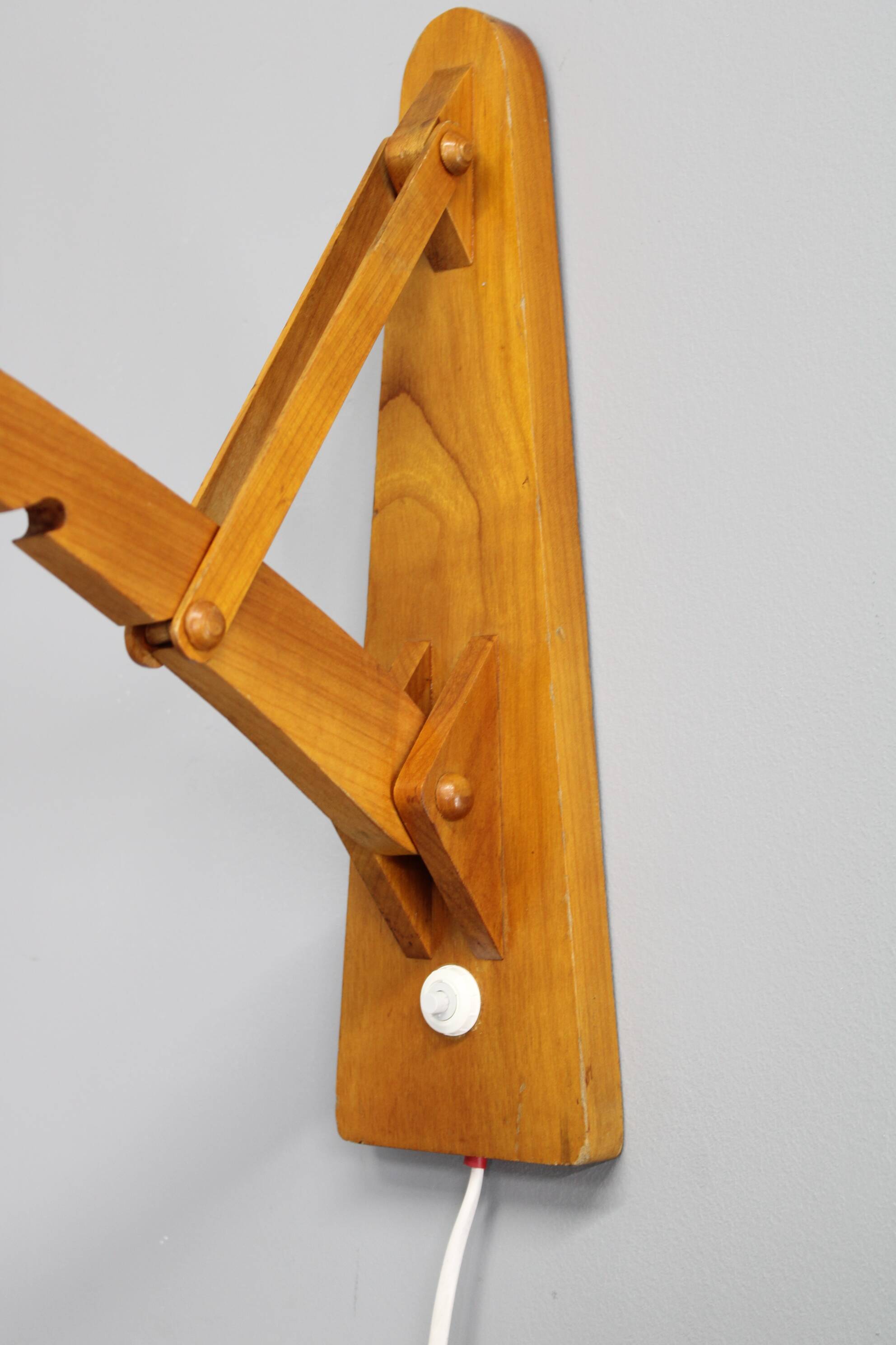 1960s Wall Wooden Lamp by Pokrok Zilina, Czechoslovakia