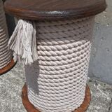 Pair of "bobbin" stools or end tables