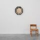 Brass and horn octagonal mirror with horn by Anthony Redmile, UK ca. 1980