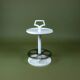Table d'appoint bar space age seventies blanc plexi fumé Made In Holland