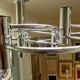 Sciolari chrome metal ceiling light with 8 light sources.