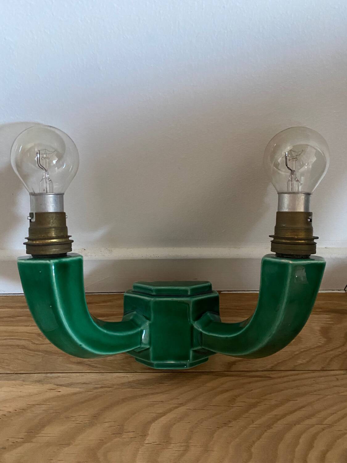 Pair of ceramic wall lights