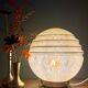 Vintage art deco globe table lamp in yellow and gold Clichy glass
