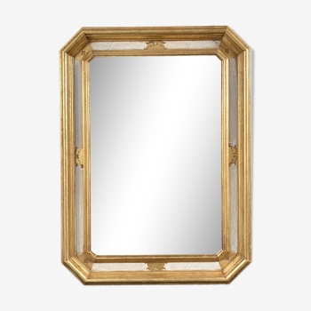 Bevelled mirror gilded wood 76x57cm