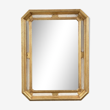 Miroir biseauté bois doré 76x57cm
