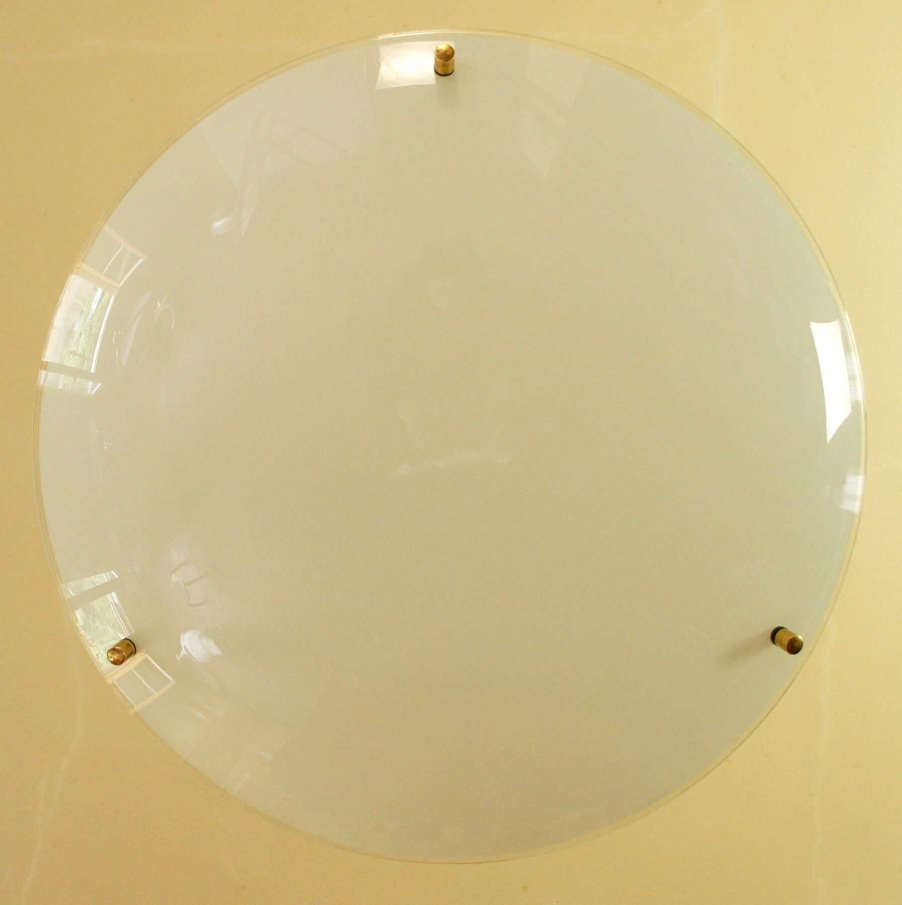 Ikea vintage brass &opalin glass hanging lamp circa 1970