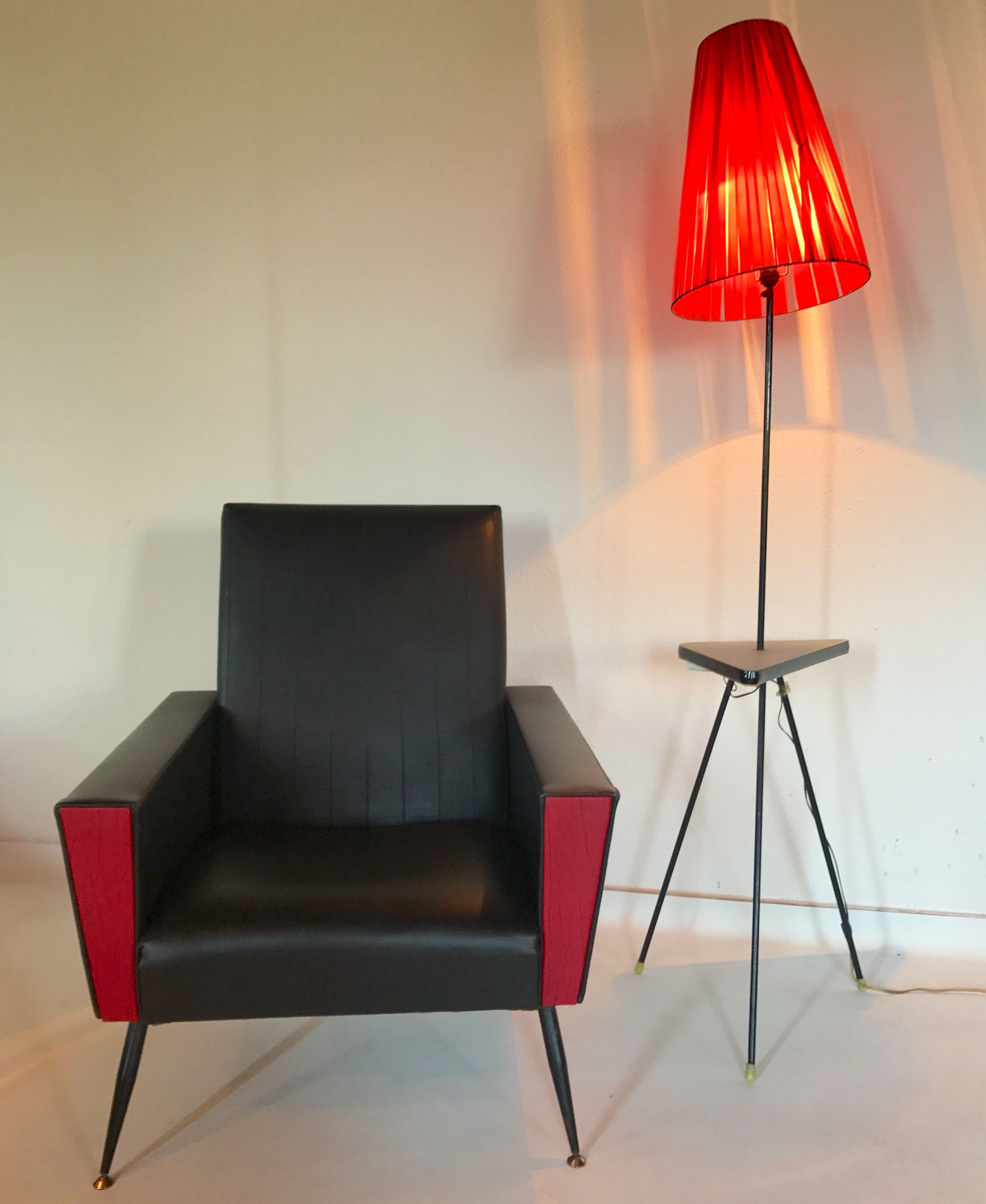 Leatherette armchair 50s 60s