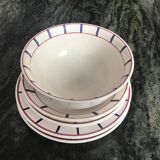 Assiettes et saladier décor basque