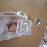 Salière et poivrier  en argent et cristal