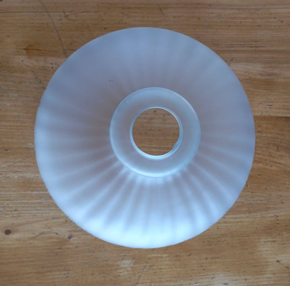 Frosted and smoked glass globe