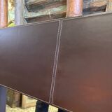 Miroir cuir marron