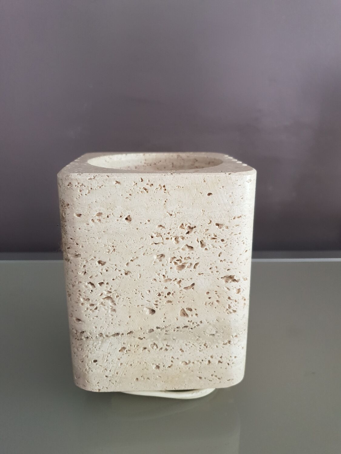Travertine lamp 1970