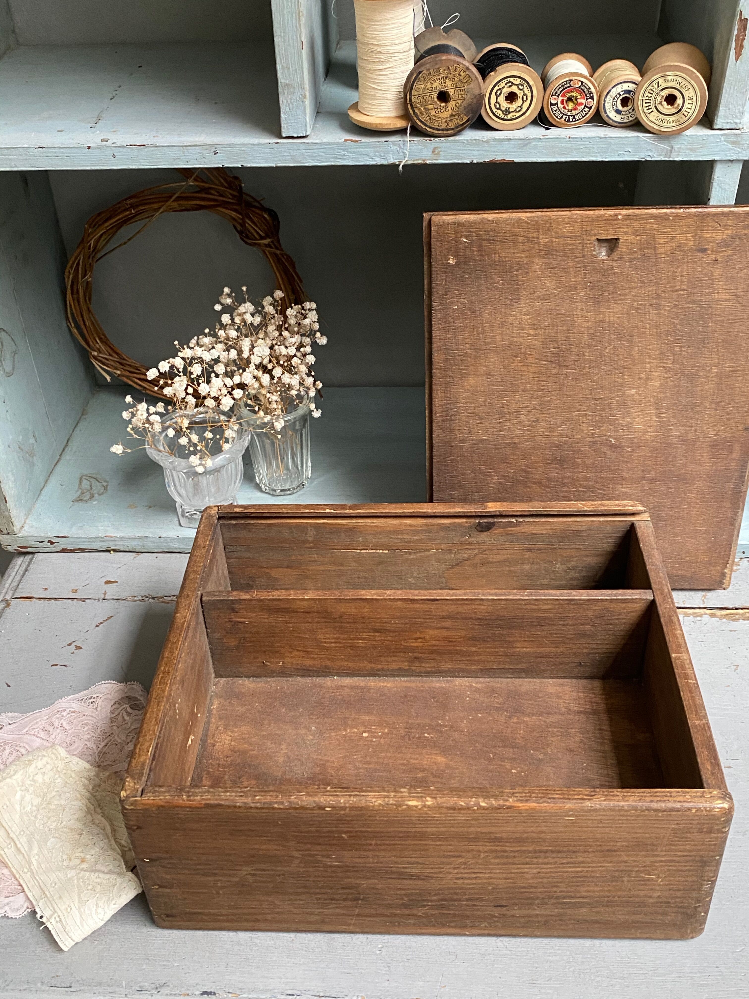 Two-sided sewing box