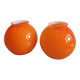 Duo of opaline lampshades