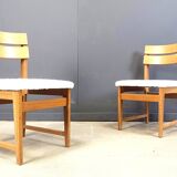 Set of 6 brutalist dining chairs, 1970s