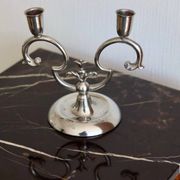 Pair of vintage Swedish pewter candleholders by Svenskt Tenn