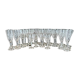 Saint louis crystal glassware set, chantilly model (26 pieces), 20th century