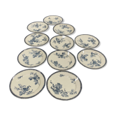Bed of 11 dessert plates Grosseilles Sarreguemines