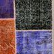 Distressed vintage turkish patchwork rug 150x100 cm wool medium