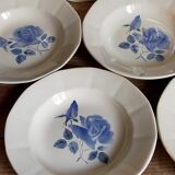 Six earthenware plates of Digoin and Sarreguemines 40s