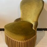 Toad armchair in gold velvet