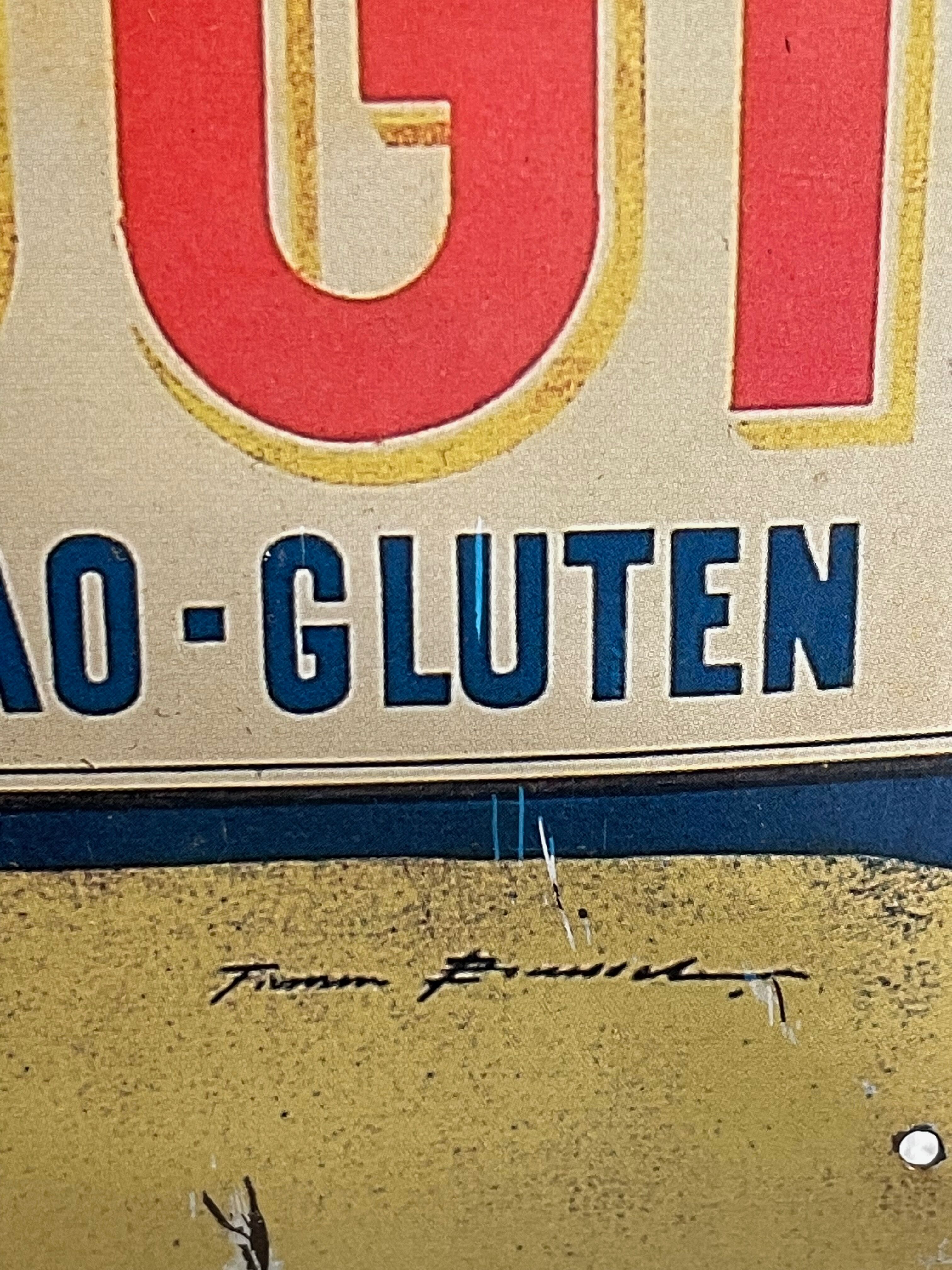 Enamelled plaque advertisement Maggie "consume Maggie cocoa-gluten lunch"