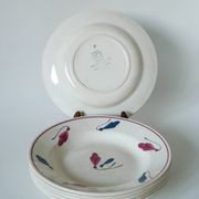 Set of 6 Givors soup plates, Perce-Neige model 1950