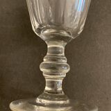 5 old glass glasses, model Cato de Saint Louis, XXth century
