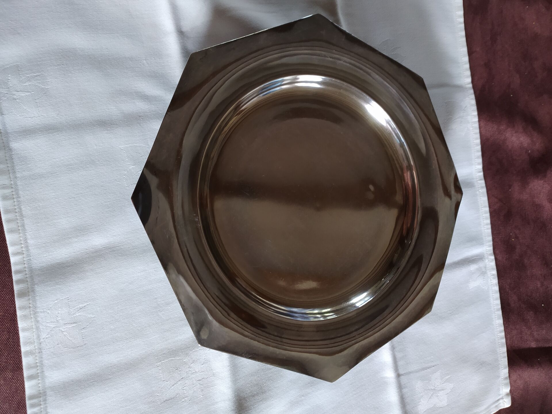 Silver-plated cake plate